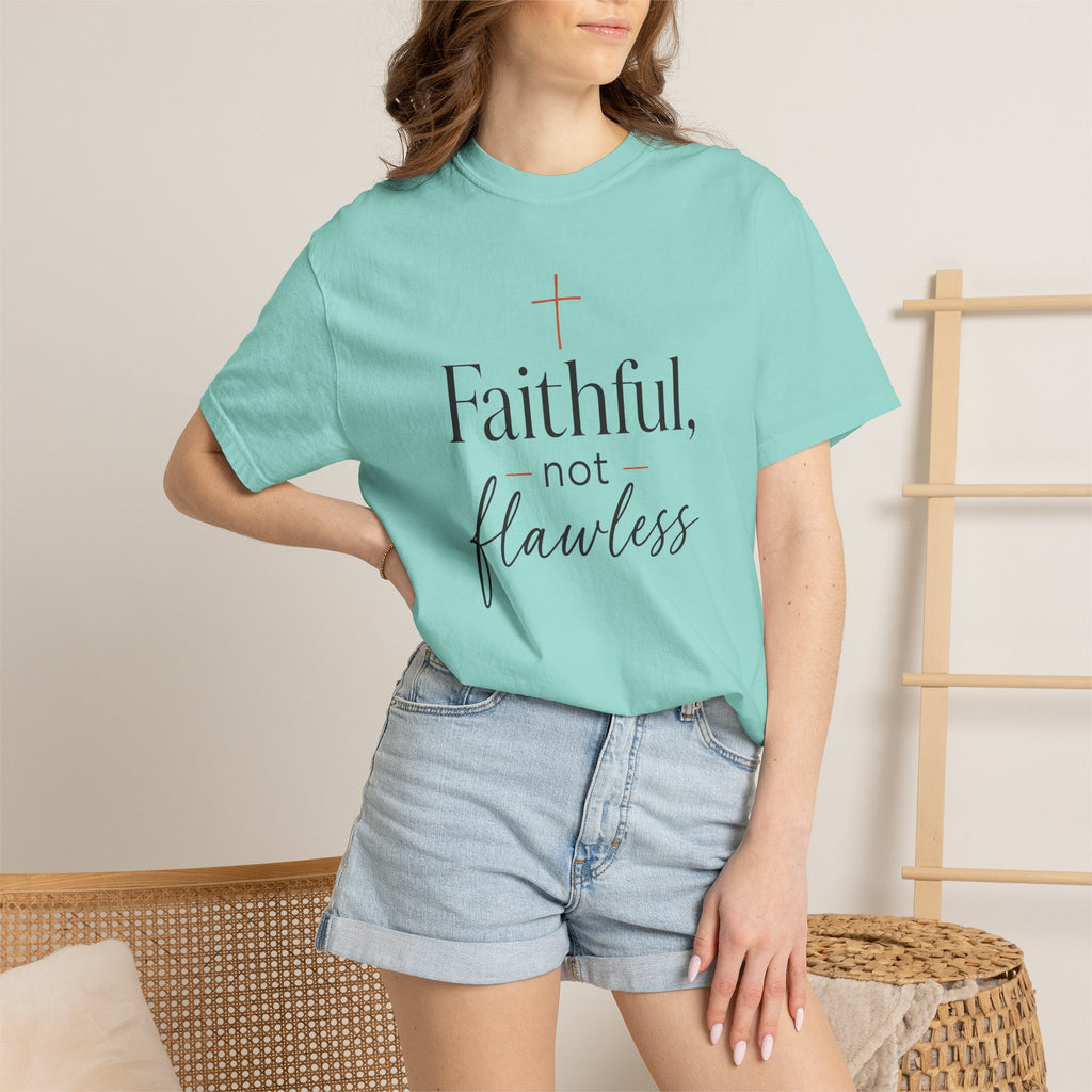 Faithful, Not Flawless — Christian Shirt for Women | Faith Over Perfection Tee, Quiet Strength, Gift for Her