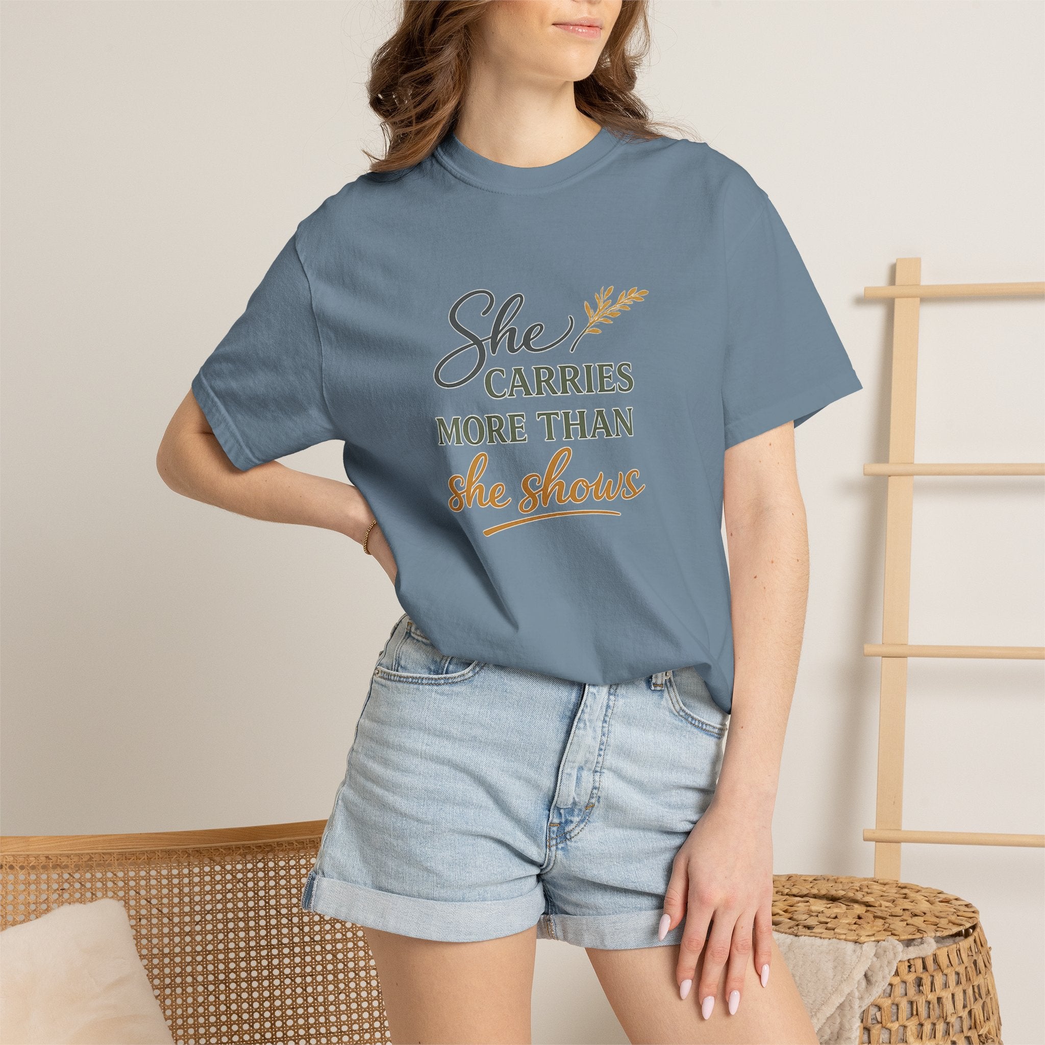 She Carries More Than She Shows — Quiet Strength Shirt for Women | Christian Faith Tee