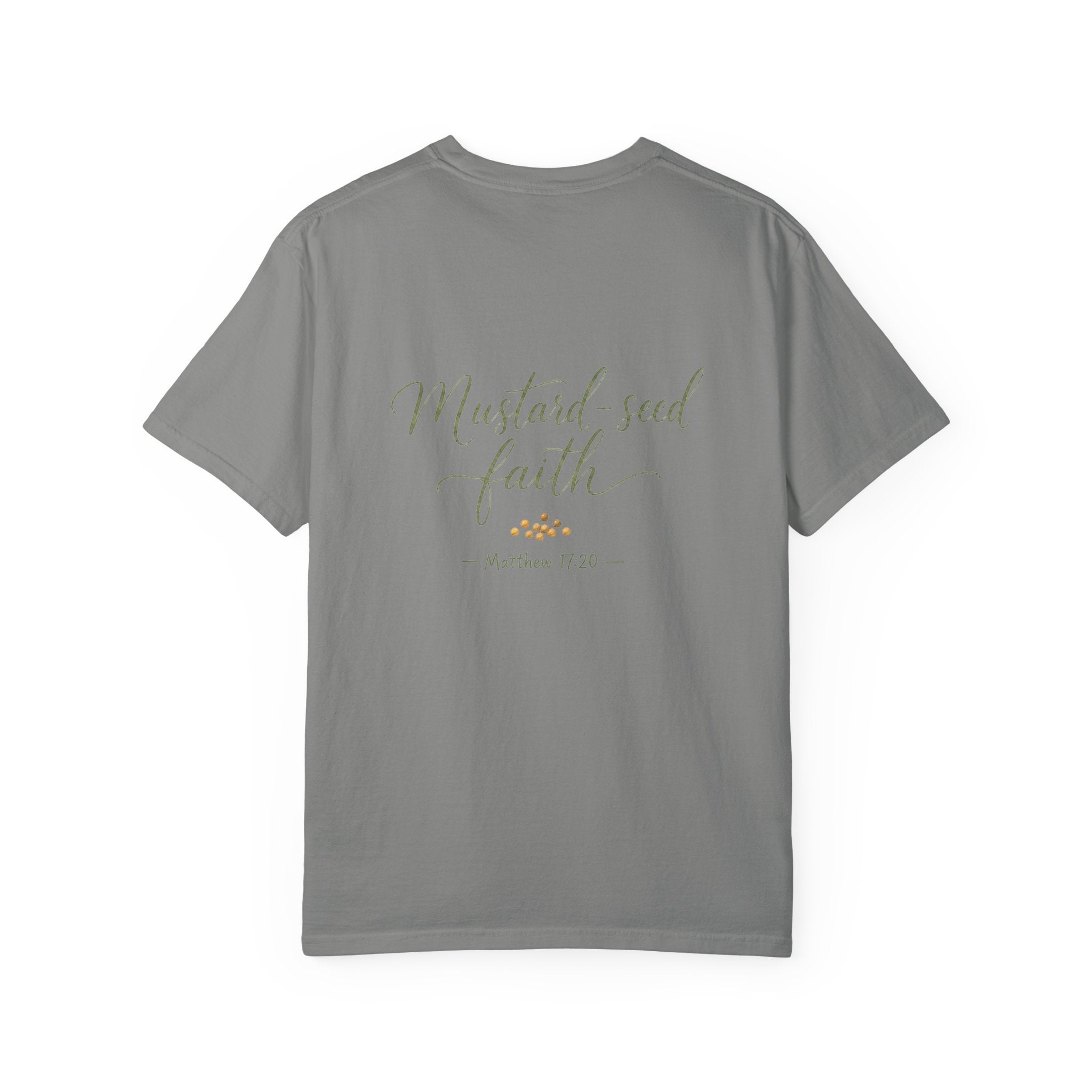 Mustard-Seed Faith — Matthew 17:20 Christian Shirt for Women | Faith Scripture Tee, Quiet Strength, Gift for Her