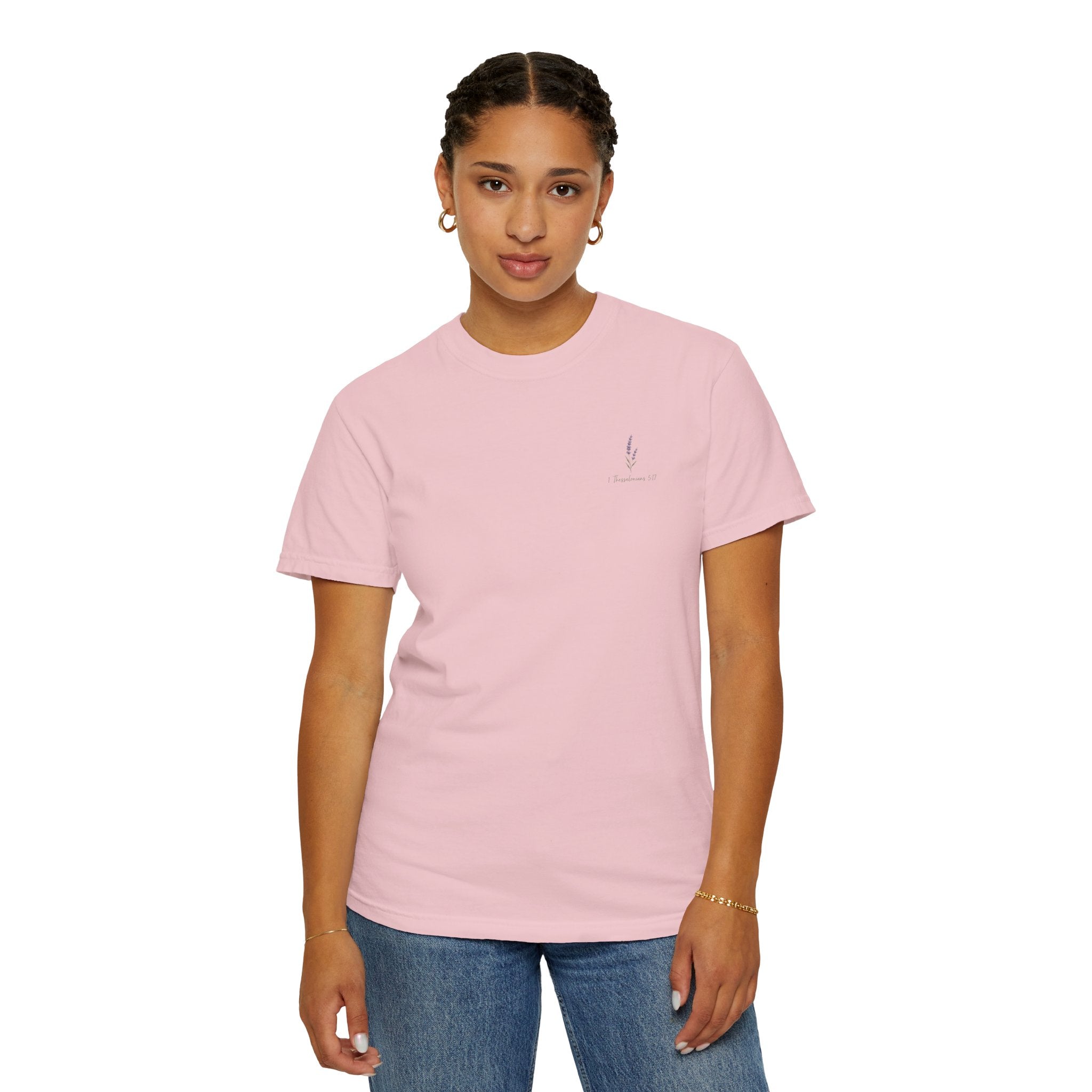 Pray Without Ceasing — 1 Thessalonians 5:17 Christian Shirt for Women | Floral Scripture Tee, Faith Gift for Her