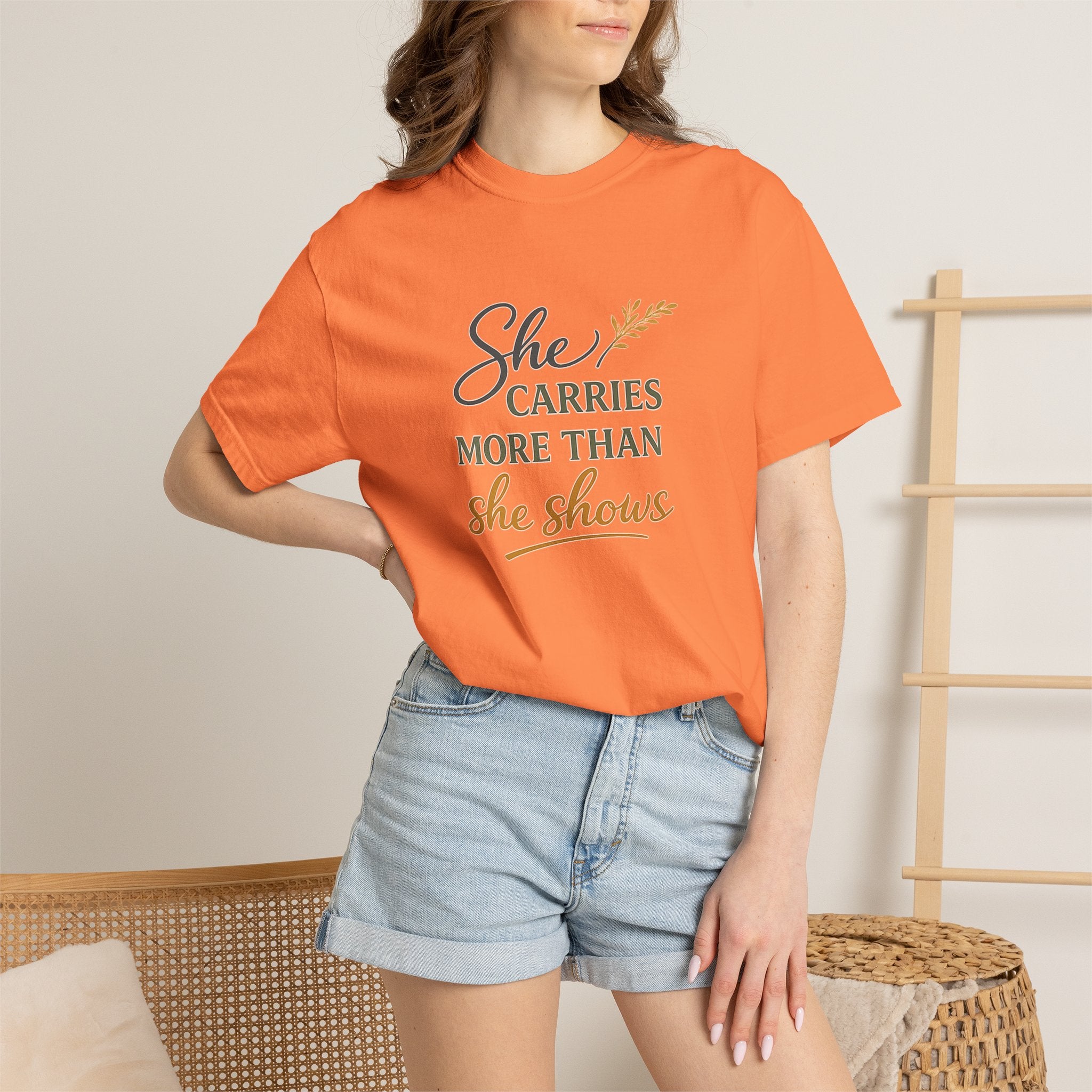 She Carries More Than She Shows — Quiet Strength Shirt for Women | Christian Faith Tee