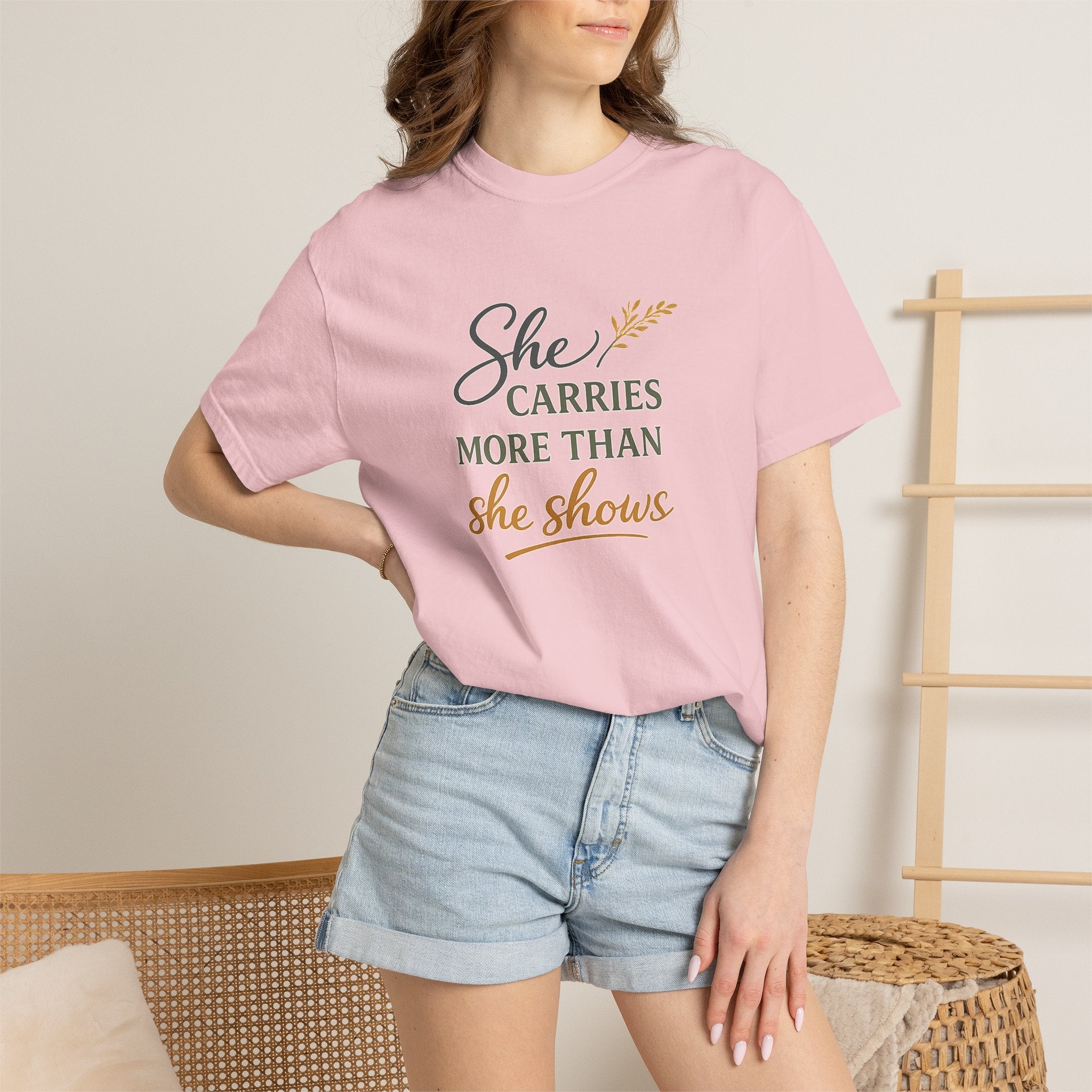 She Carries More Than She Shows — Quiet Strength Shirt for Women | Christian Faith Tee