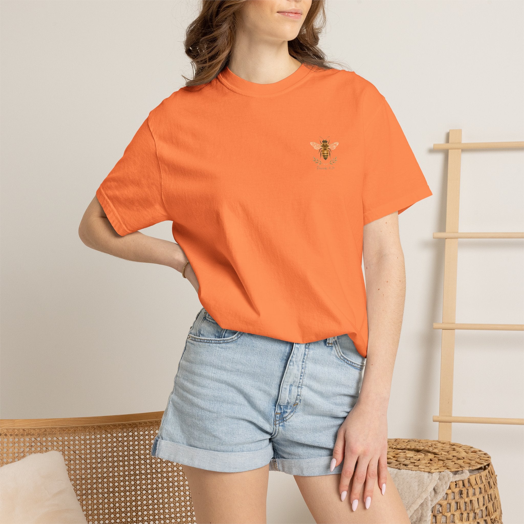 Gracious Words Are Like a Honeycomb — Proverbs 16:24 Christian Shirt for Women | Bee Scripture Tee, Faith Gift