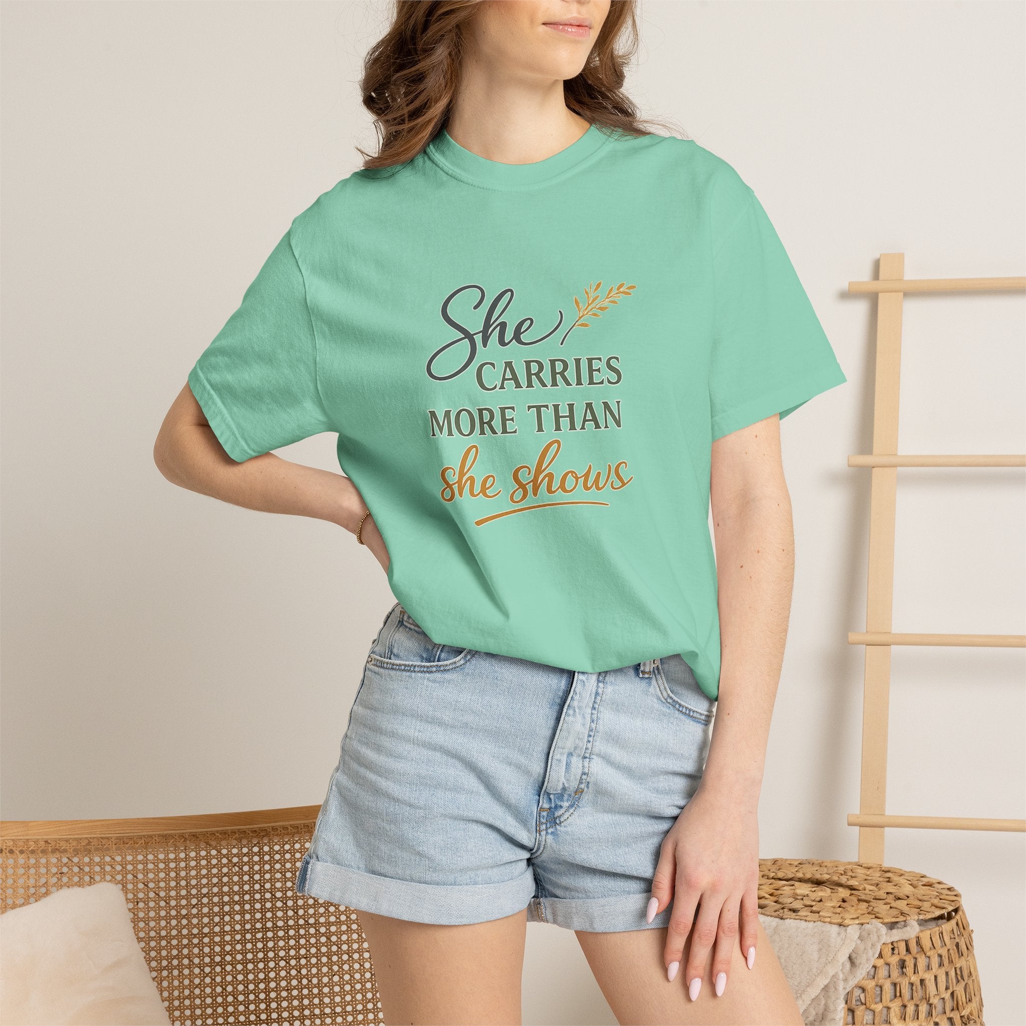 She Carries More Than She Shows — Quiet Strength Shirt for Women | Christian Faith Tee