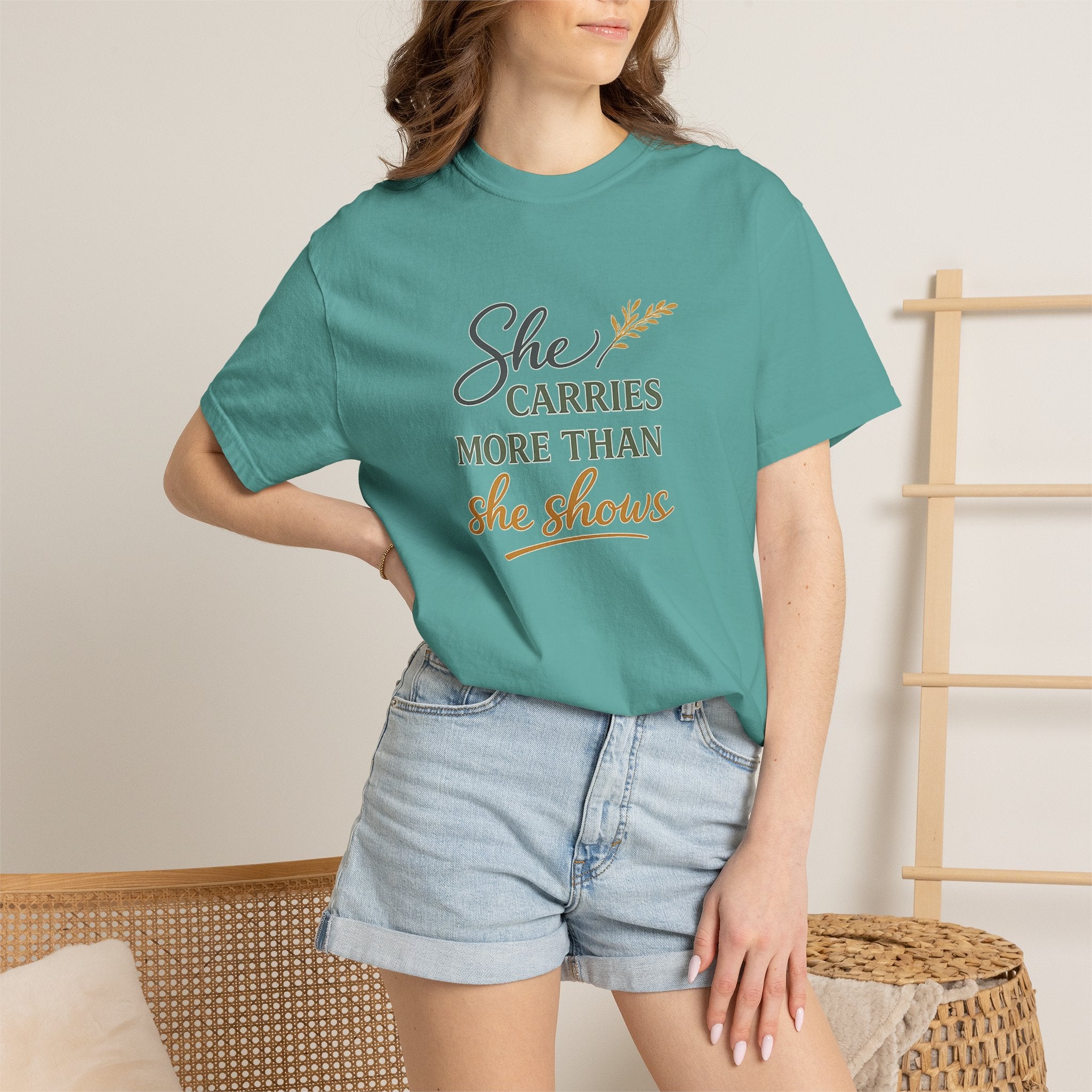 She Carries More Than She Shows — Quiet Strength Shirt for Women | Christian Faith Tee
