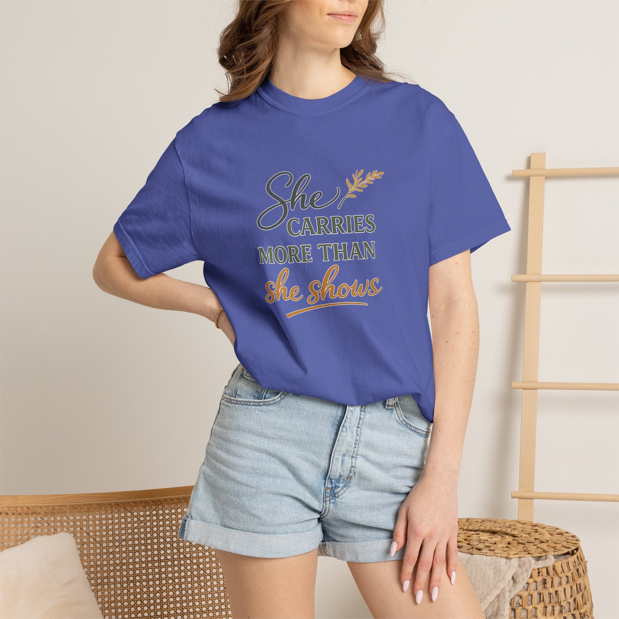 She Carries More Than She Shows — Quiet Strength Shirt for Women | Christian Faith Tee