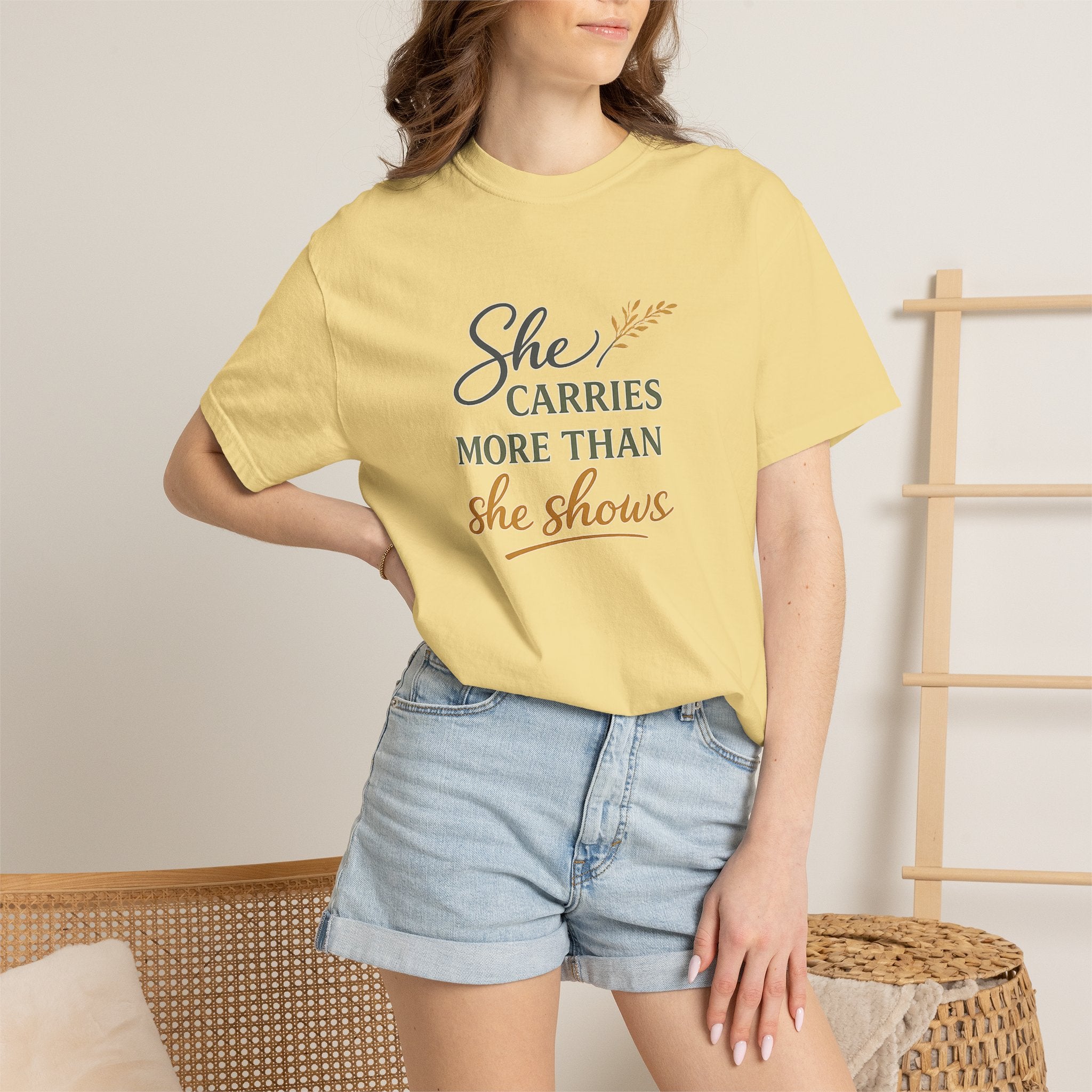 She Carries More Than She Shows — Quiet Strength Shirt for Women | Christian Faith Tee