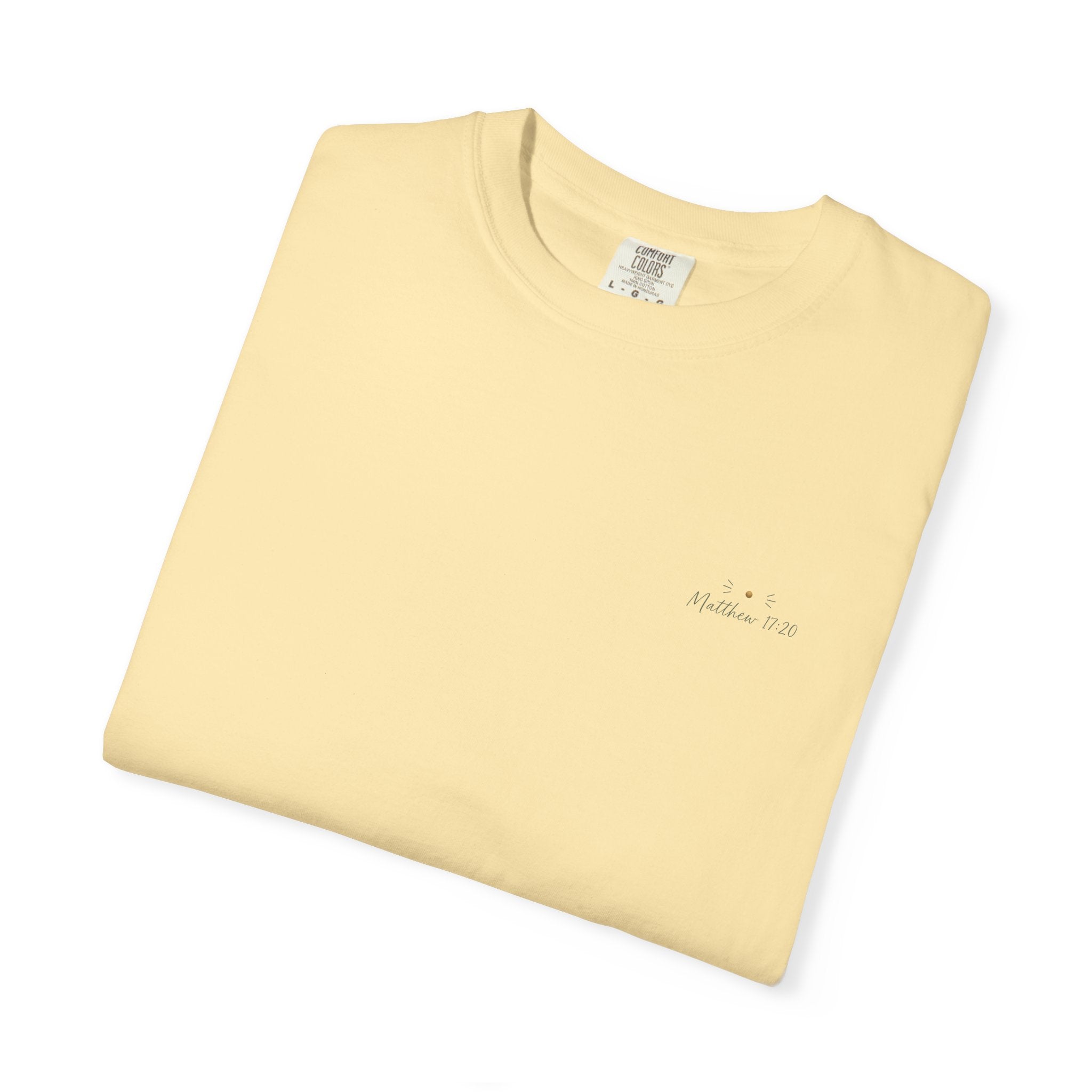 Mustard-Seed Faith — Matthew 17:20 Christian Shirt for Women | Faith Scripture Tee, Quiet Strength, Gift for Her
