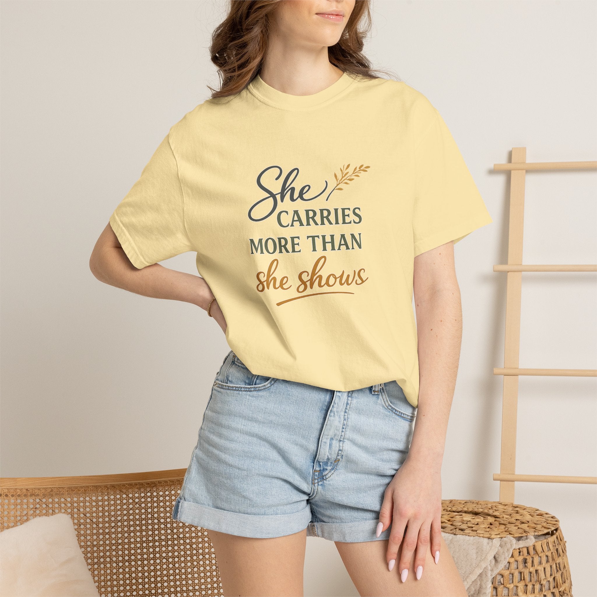 She Carries More Than She Shows — Quiet Strength Shirt for Women | Christian Faith Tee