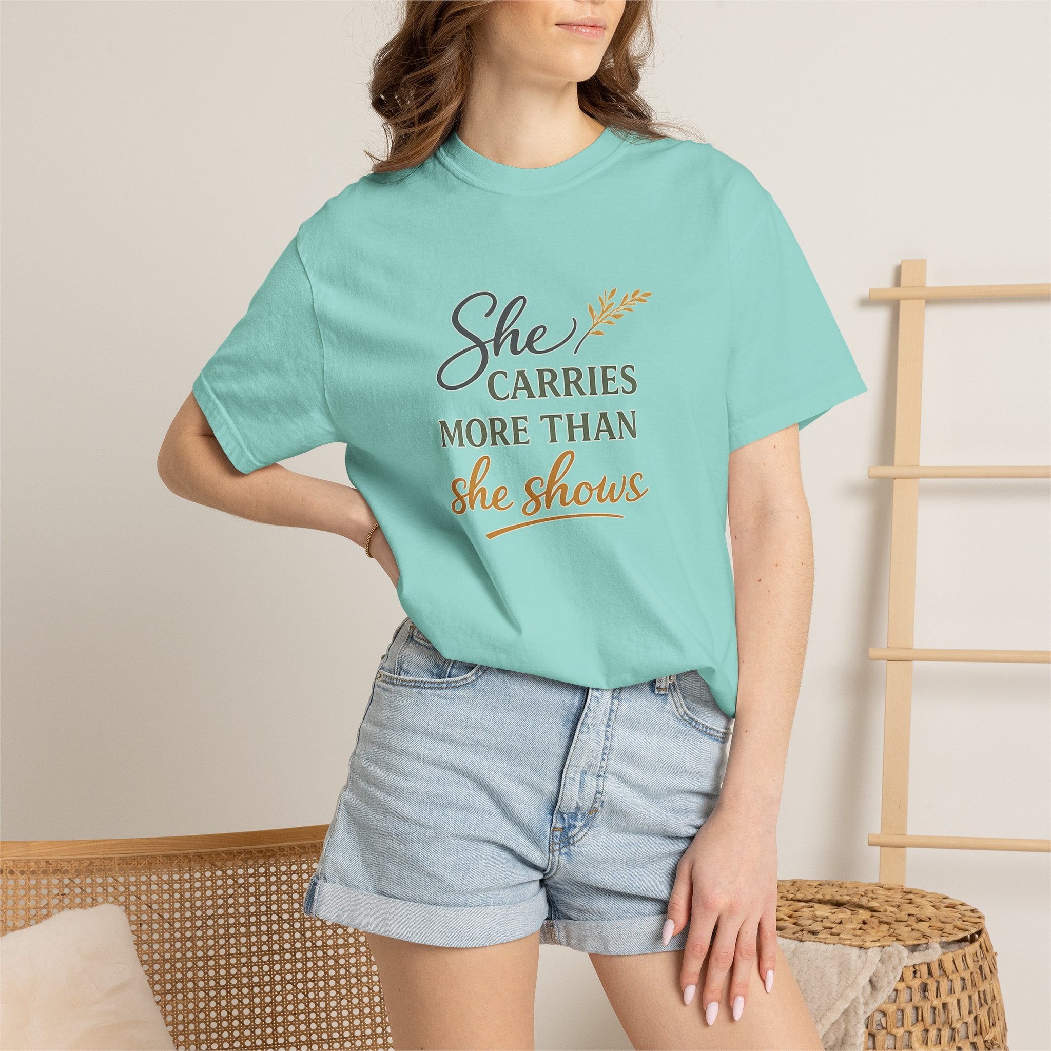 She Carries More Than She Shows — Quiet Strength Shirt for Women | Christian Faith Tee